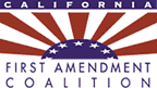 California First Amendment Coalition logo with stars-and-stripes sunshine graphic